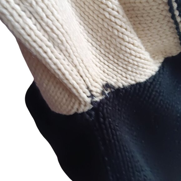 Vintage Women's Large Sweater 1970's Groovy Boho Ski Bunny Long Sleeve Knit - Picture 10 of 11